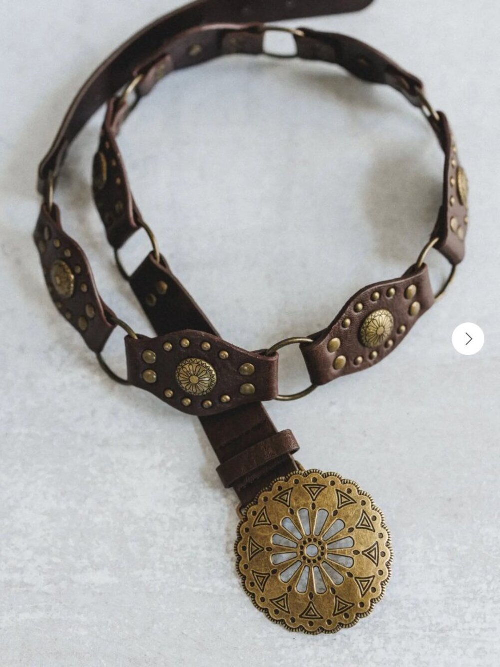 Rustic Medallion Concho Belt